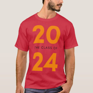 T-shirt Classe Of 2024 Simple Typography 2024 Design pour
