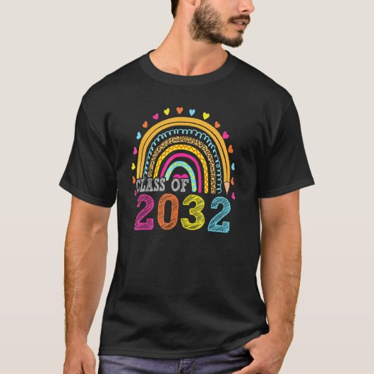 T-shirt Classe Of 2032 Pre K Graduate Preschool Graduation (Devant)