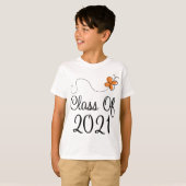 T-shirt Classe orange de papillon de 2021 (Devant entier)