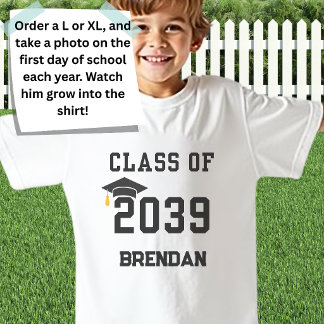 T-shirt Classe personnalisée de 2039 Grandis avec moi Prem