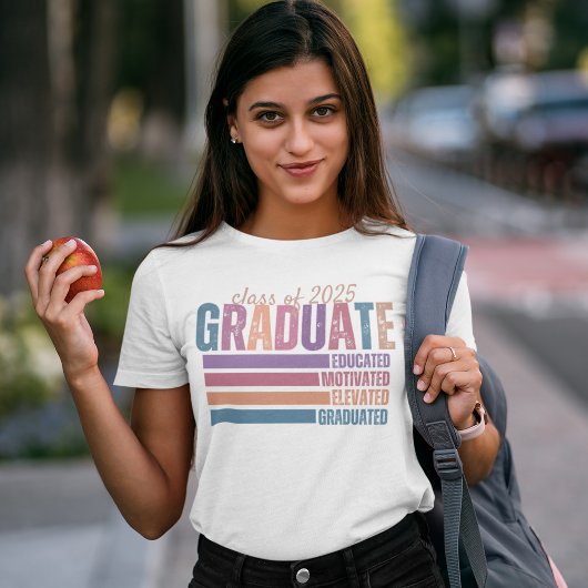 T-shirt Classe rétrospective de 2025 Graduate Custom Gradu