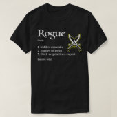T-shirt Classe Rogue Définition Donjons et RPG Dragons Zi (Design devant)