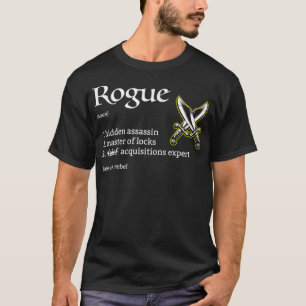 T-shirt Classe Rogue Définition Donjons et RPG Dragons Zi