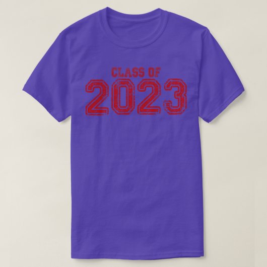 T-shirt Classe rouge Varsity de 2023 (Design devant)