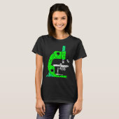 T-shirt Classe Sciences Microscope Vert Enseignant Distors (Devant entier)