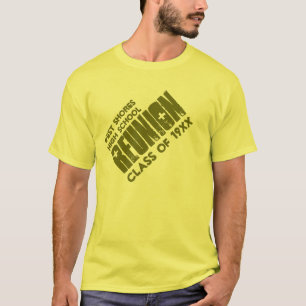 T-shirt Classe secondaire Réunion Nom personnalisé Toute