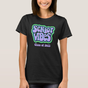 T-shirt Classe Senior Vibes 2023 Purple Daze Rétro 70s