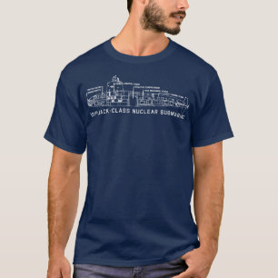 T-shirt Classe Skipjackclass Sous-marin nucléaire Schéma d
