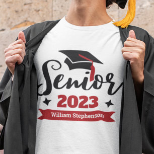 T-shirt Classe supérieure de 2023 année de graduation nom
