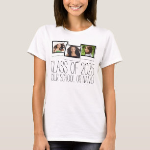 T-shirt Classe supérieure de 2025 Graduation Photo Montage