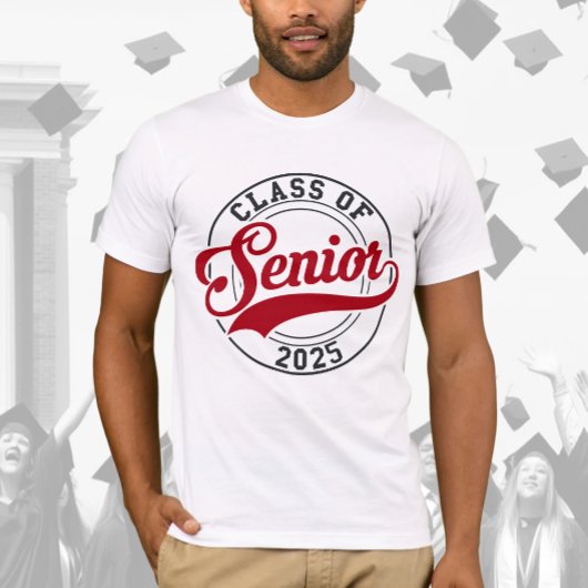 T-shirt Classe supérieure du logo noir rouge 2025