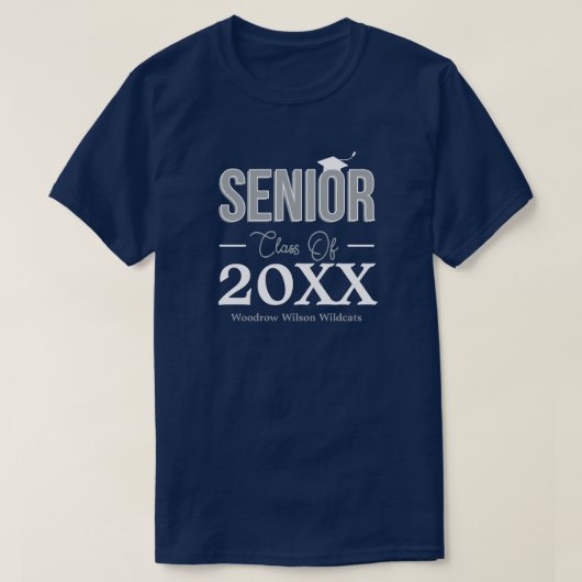 T-shirt Classe supérieure Silver Grey (Design devant)
