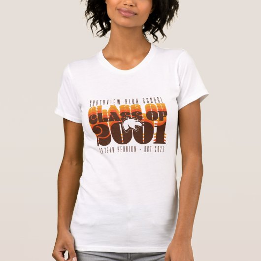 T-shirt Classe SVHS de '01 20 ans Réunion Dames  (Devant)