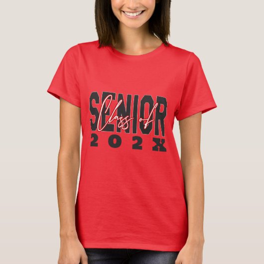 T-shirt Classe tendance de 2025 Lycée Logo Rouge (Devant)