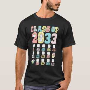 T-shirt Classe Unicorn De 2033 Augmenter Avec Moi Graduati