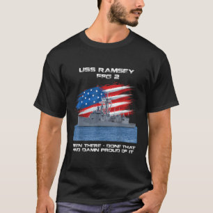 T-shirt Classe USS Ramsey FFG 2 Frigate American Flag Vete