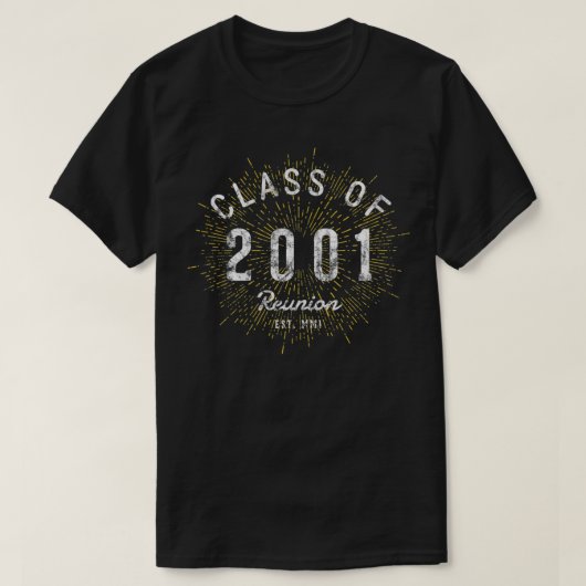 T-shirt Classe vintage de Réunion 2001  (Design devant)