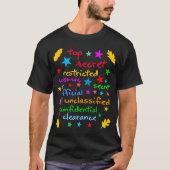 T-shirt Classes d'info classifiée drôle élégant (Devant)