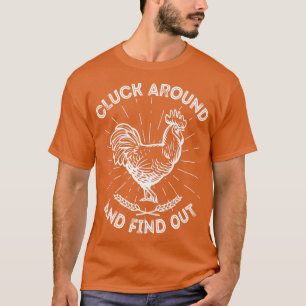 T-shirt Classez Autour Et Découvrez Funny Rooster Mème Pun