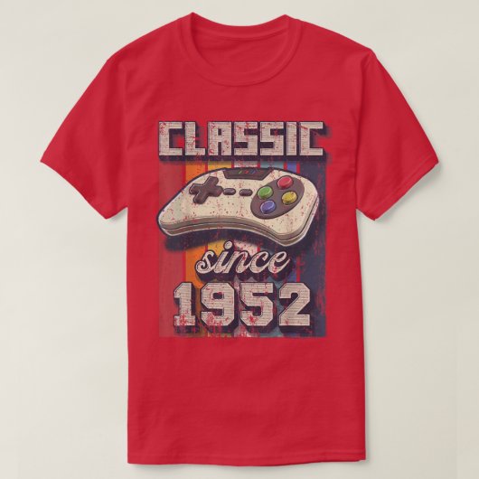 T-shirt Classic 1952 70e Anniversaire Retro Video Game Con (Design devant)