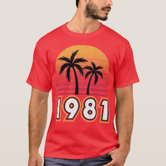 T-shirt Classic 1981 Design d'anniversaire rétro Vintage