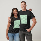 T-shirt Classic À damiers Checker Checker Pare Vert (Unisexe)