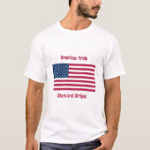 T-shirt Classic American Pride avec le nom du drapeau, évé (Devant)