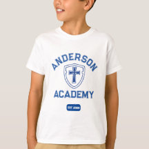 Classic Blue Text Cross et Shield Homeschool