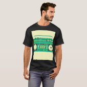 T-shirt Classic Boom Box Vintage Image (Devant entier)