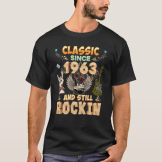 T-shirt Classic Depuis 1963 Et Encore Rockin Anniversaire