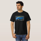 T-shirt Classic Fiat 500 en bleu (Devant entier)
