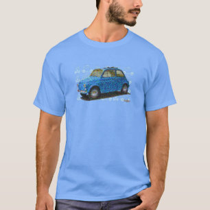 T-shirt Classic Fiat 500 en bleu clair