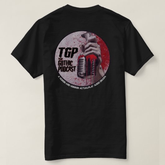 T-shirt Classic Gothic Podcast Tee w/ Double Logo (Design dos)