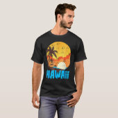 T-shirt Classic Hawaiian Palm Beach Hawaii Cool 70's 80's (Devant entier)