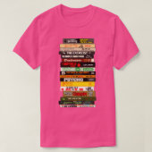 T-shirt Classic Horror Books Stack (Design devant)