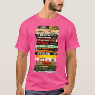 T-shirt Classic Horror Books Stack