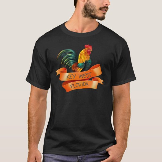 T-shirt Classic Key West Rooster (Devant)