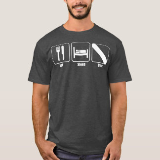 T-shirt Classic Manger Sleep Dive Minimaliste Plongée Sous