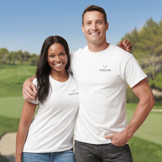 T-shirt Classic Nom Personnalisé Clubs de Golf