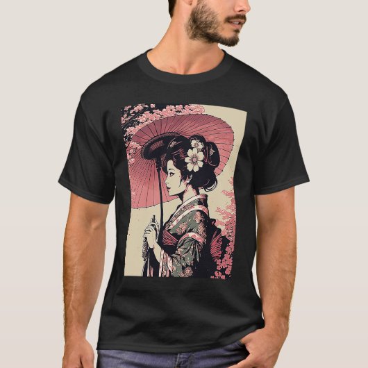T-shirt Classic Portrait Geisha (Devant)