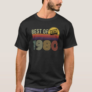 T-shirt Classic pour hommes Rétro 1980 Best of 1980