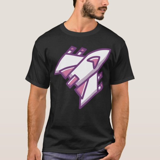T-shirt Classic retro jeu vaisseau spatial drôle (Devant)