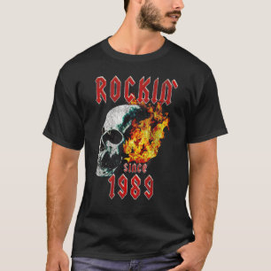 T-shirt Classic Rock 1989 32ème Anniversaire Rock And Roll