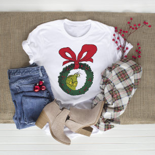 T-shirt Classic The Grinch   Christmas Wreath