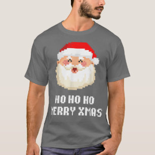 T-shirt Classic Video Game Santa Ho Ho Ho Merry Xmas 