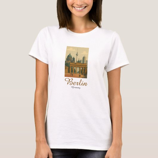 T-shirt Classic Vintage Berlin Allemagne (Devant)