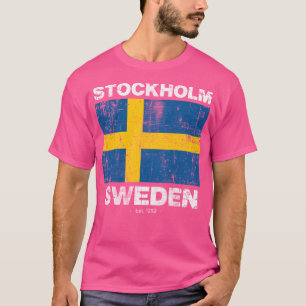 T-shirt Classic Vintage Stockholm Suède Souvenir