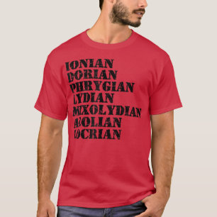 T-shirt Classical Greek Modes Music Theory Harmony Musicia