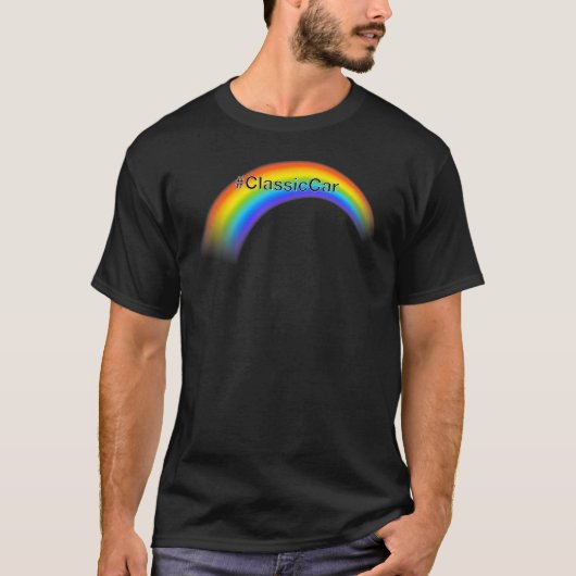 T-shirt ClassicCar Hashtag Rainbow (Devant)