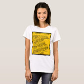 T-shirt Classification extensive de coupe (Devant entier)